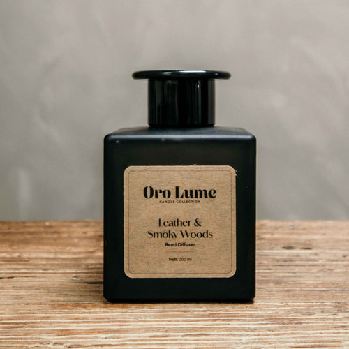 Leather & Smokey Woods Reed Diffuser