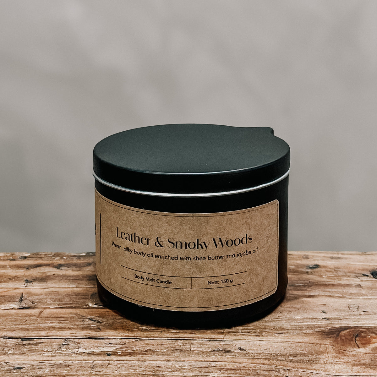 Leather & Smoky Woods Body Melt Candle