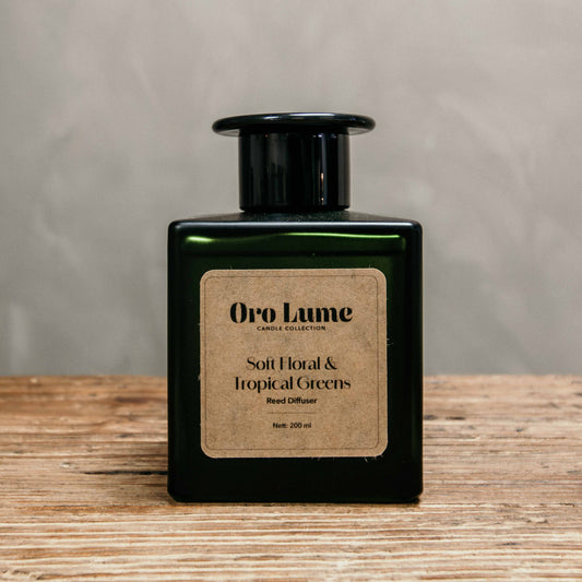 Soft Floral & Tropical Greens Reed Diffuser